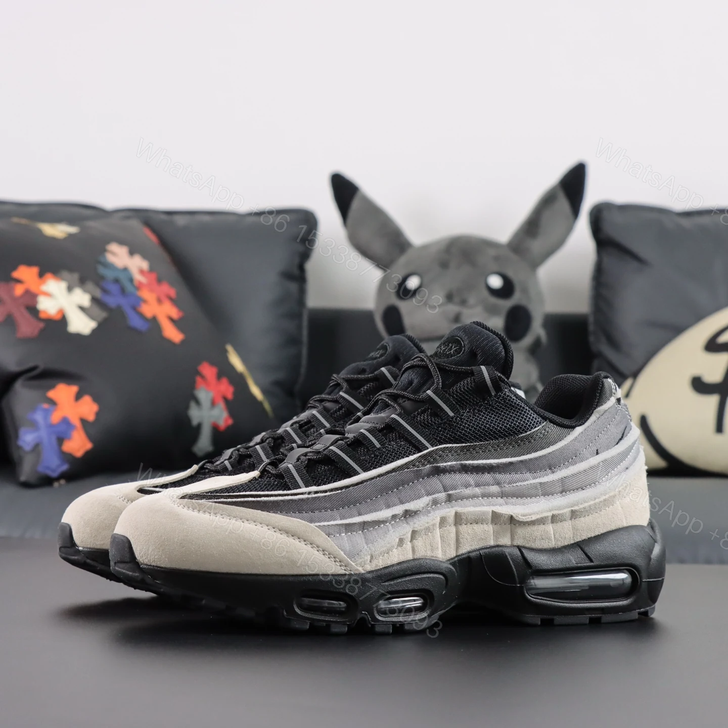 View 9 of Nike Air Max 95 Comme des Garcons Black Grey Reps