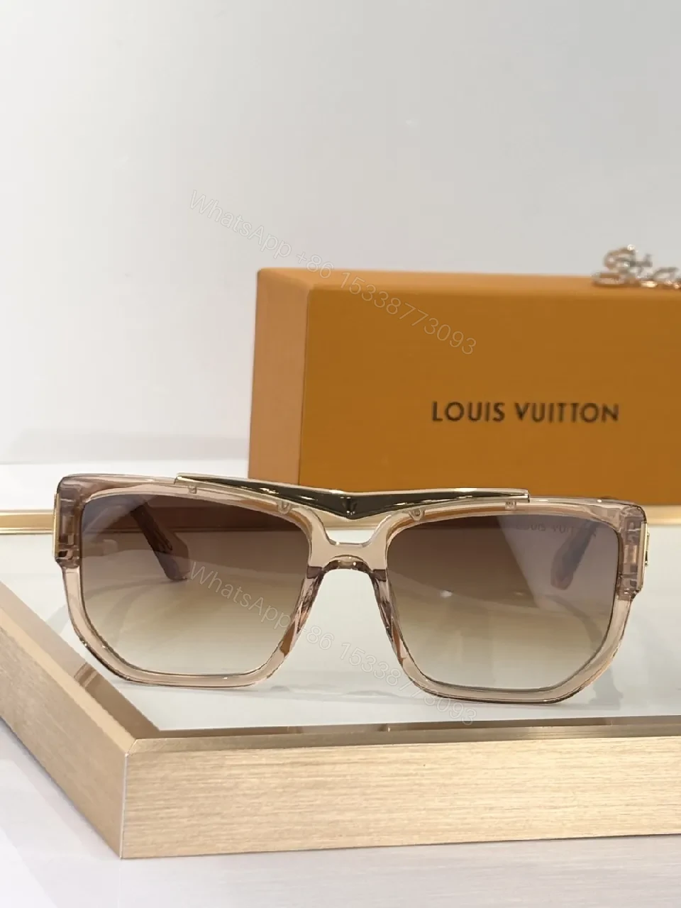 View 7 of Oversized Square Black Acetate Sunglasses with Gradient Lenses
