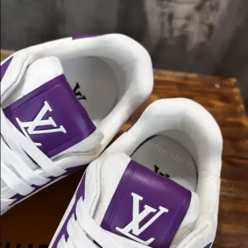 View 7 of LOUIS VUITTON TRAINE SNEAKERS IN WHITE AND PURPLE – LSVT383
