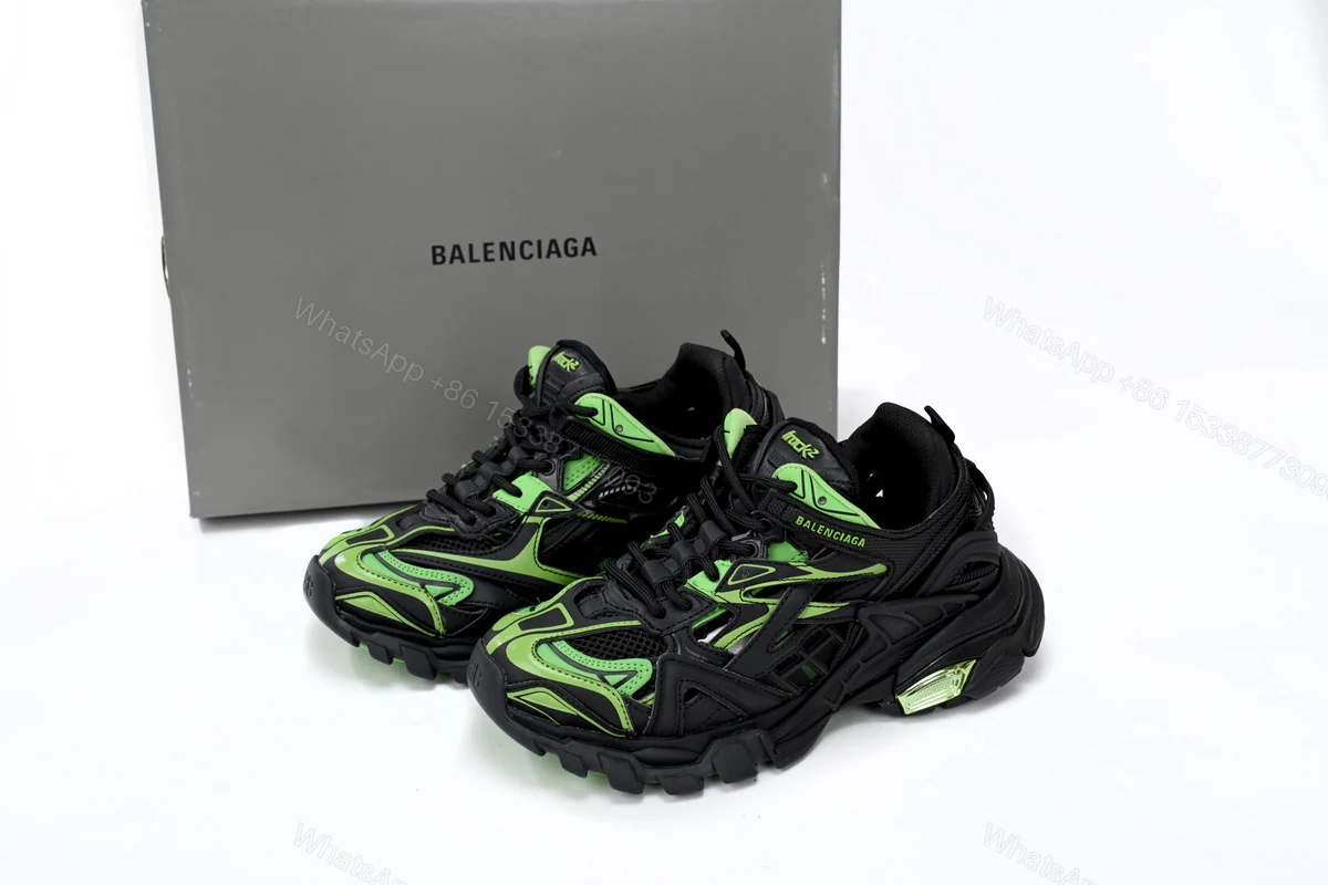 Balenciaga Track 2 Sneaker Black Green 568614 W2GN3 1086 — view 2