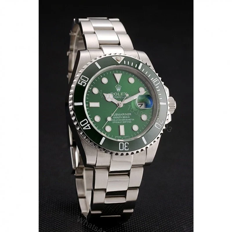 View 3 of Replica Rolex Submariner Green Dial 1454069