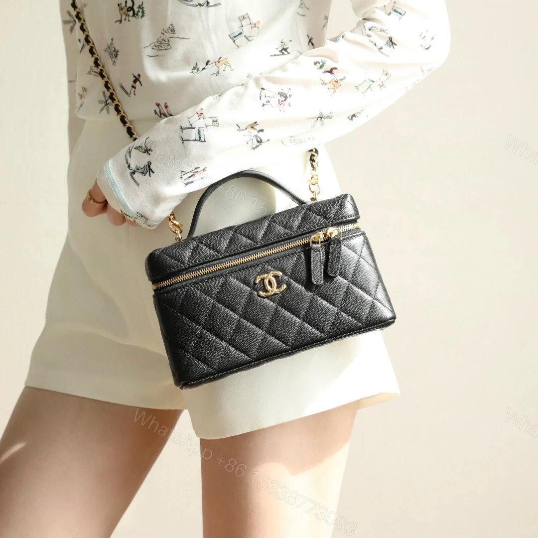 View 22 of 高仿Chanel*26C系列AP5020荔枝紋牛皮盒子包黑色免檢版