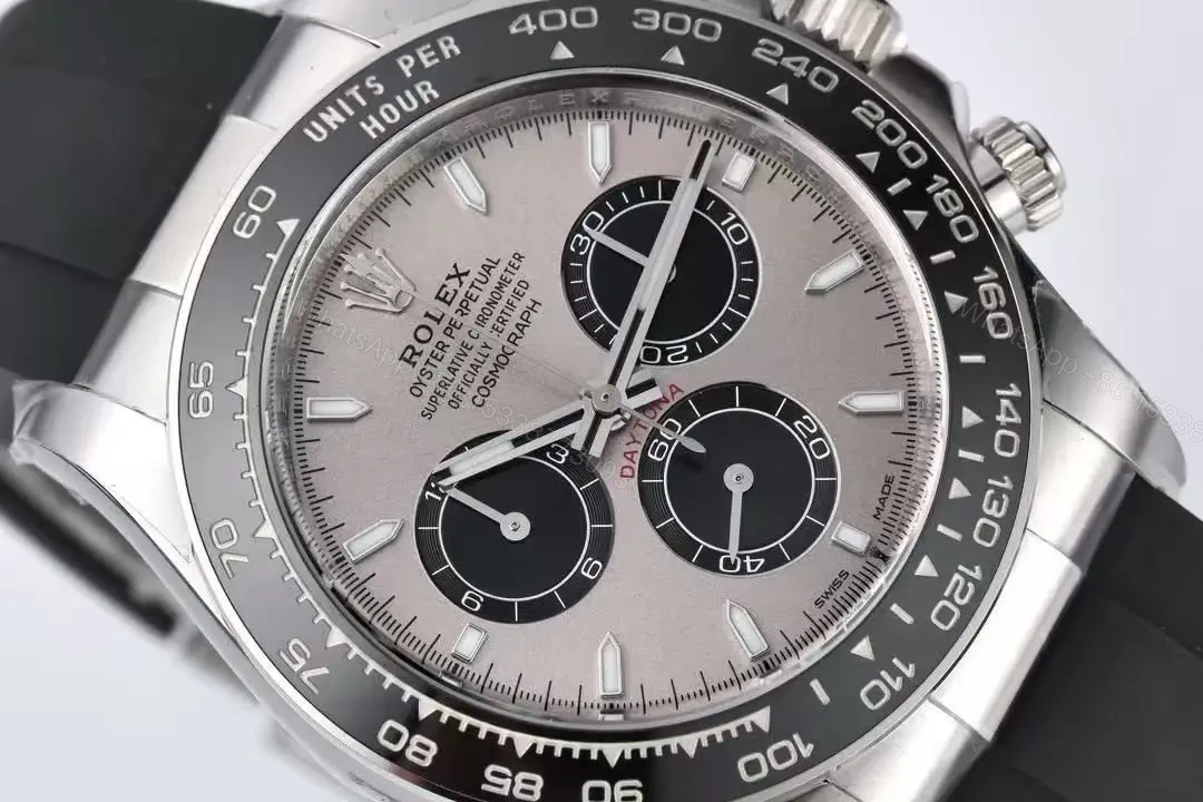View 7 of Replica Rolex Daytona Ghost Oysterflex Grey 116519 Super Clone Watch