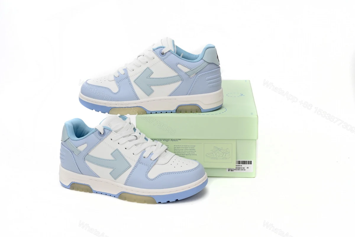 OFF-WHITE Out Of Office Blue Purple White OMIA189 C99LEA00 10140 — view 2