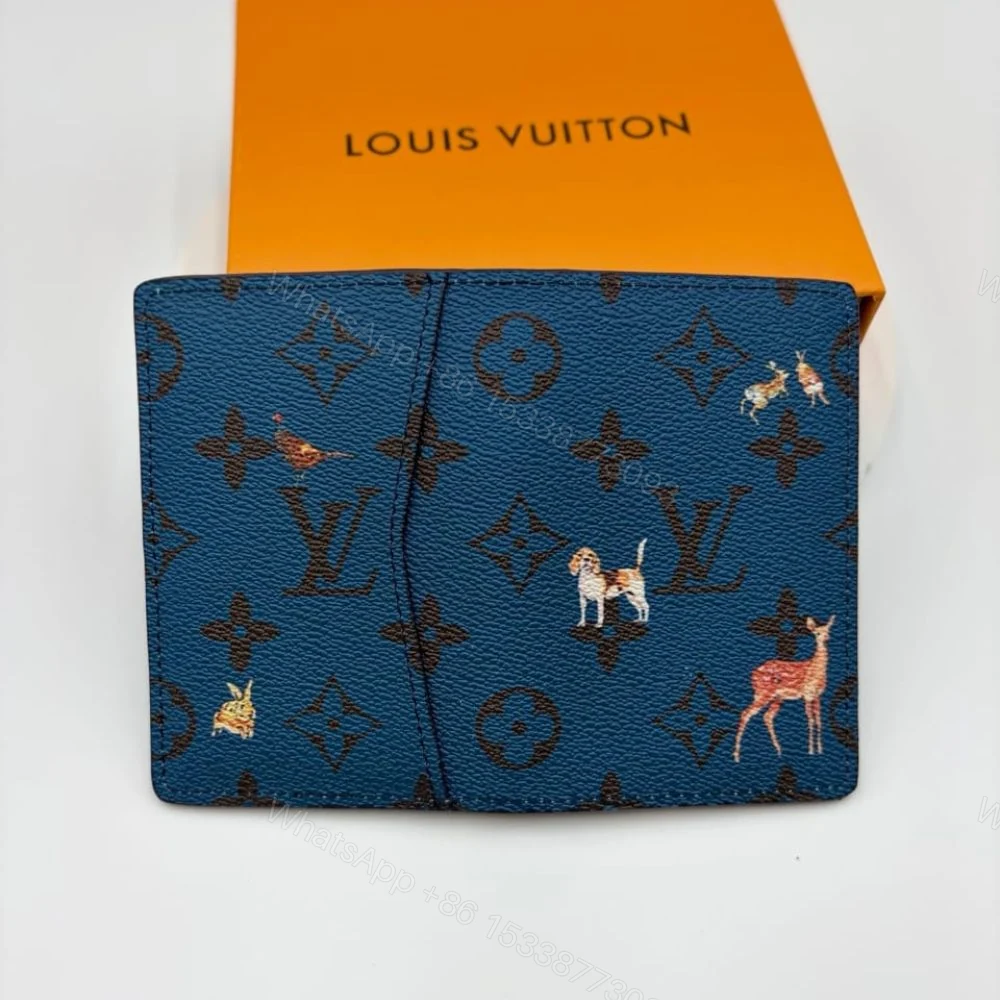 View 7 of Louis Vuitton Pocket Organizer Monogram Forest Navy 14Cm M26979