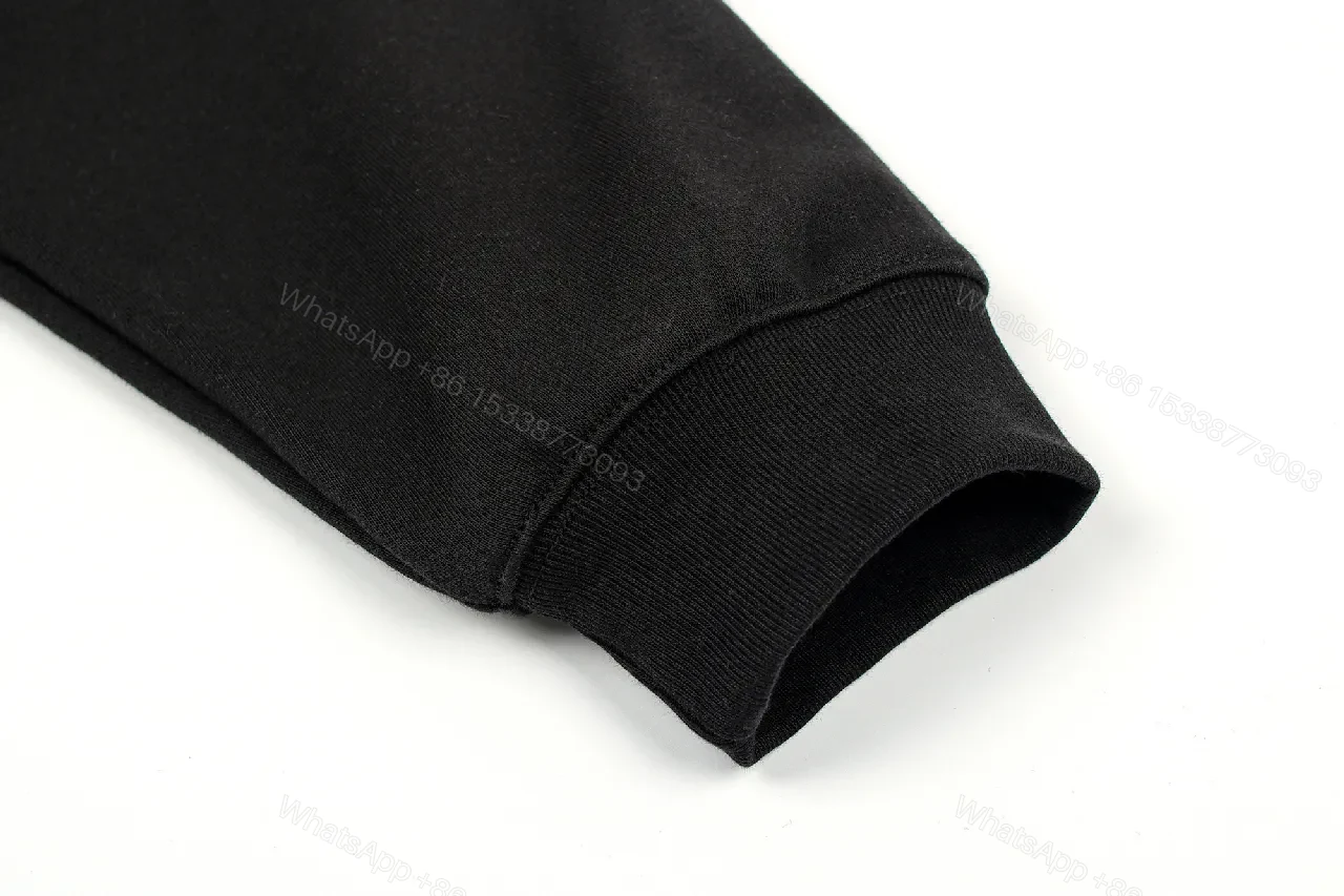 View 3 of Black Cotton Hoodie with Luxe Details, Minimalist Designer Style