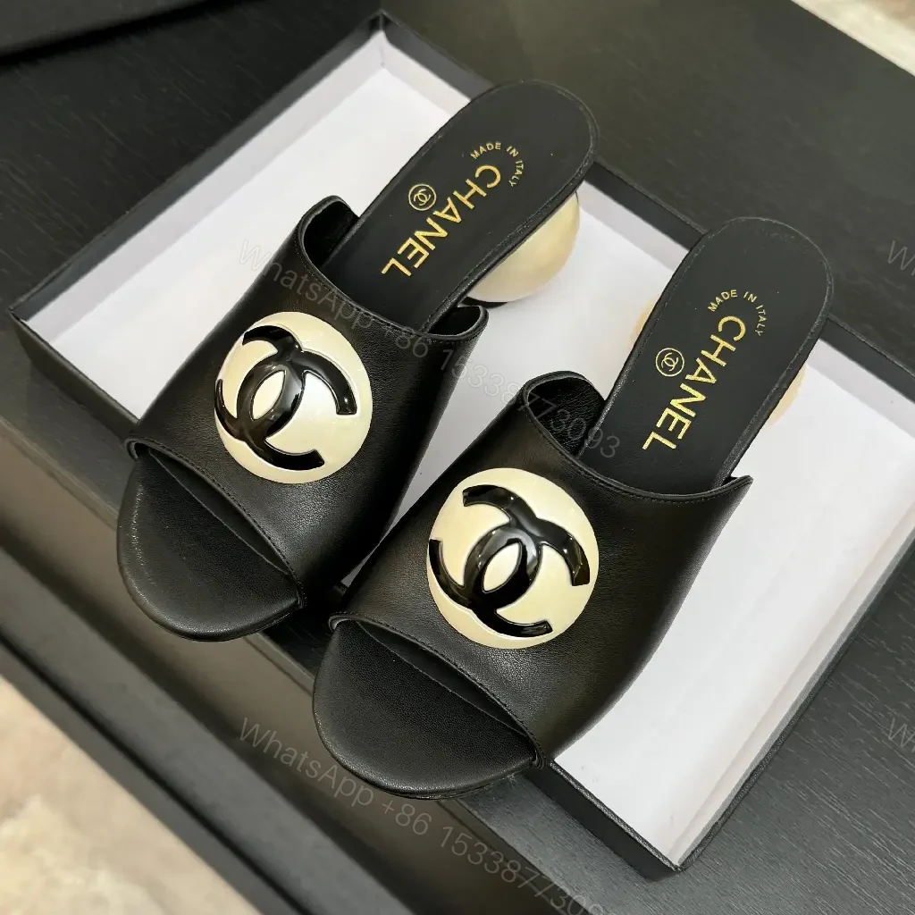 View 7 of Logo-Hardware Open-Toe Slide: Luxe Comfort, Bold Statement