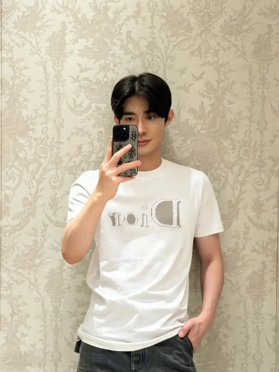 View 5 of White Cotton Tee Minimalist Luxe Logo Tee