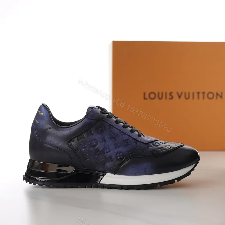 Midnight Monogram Luxe Sneaker: LV Textured Leather Comfort — view 1