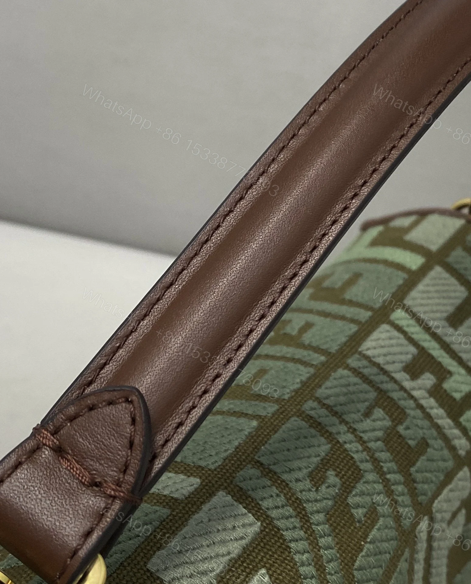 View 3 of Fendi FF Vertigo Canvas Baguette Bag 8BR600