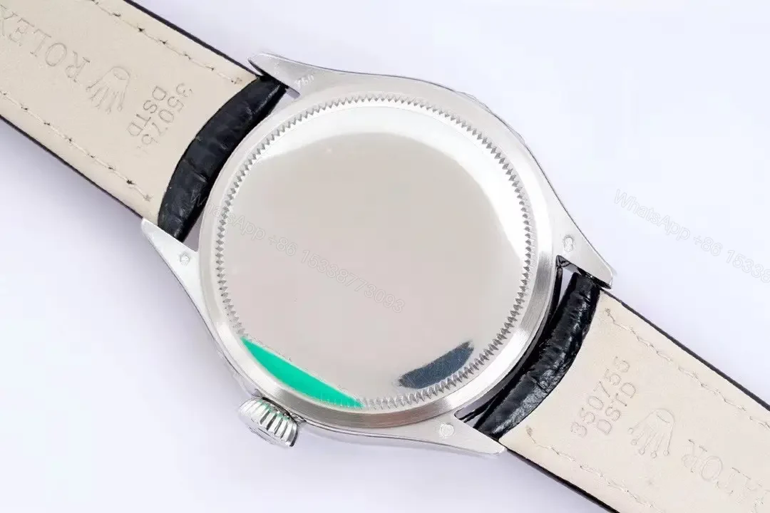 View 7 of Premium Rolex Cellini Date 50519 replica 39MM Brown Leather Strap Edition 50519-0014
