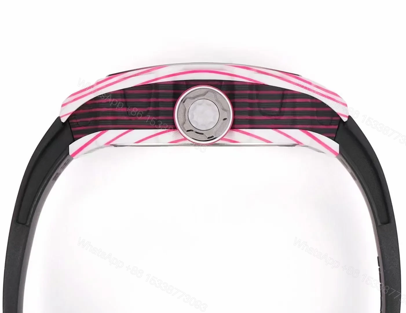 View 8 of Richard Mille RM38-02 Tourbillon Bubba Watson Watch Pink Quartz Carbon Fiber Skeleton Dial Golf Inspired Manual Winding Movement 10000G Shock Resistant RM38-02-BW-PQC-TB10