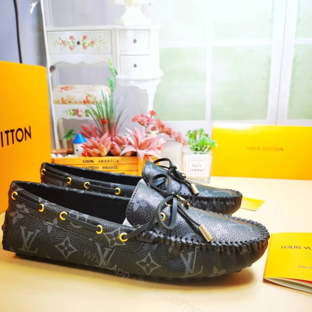 View 3 of Louis Vuitton Gloria Loafers Monogram Black
