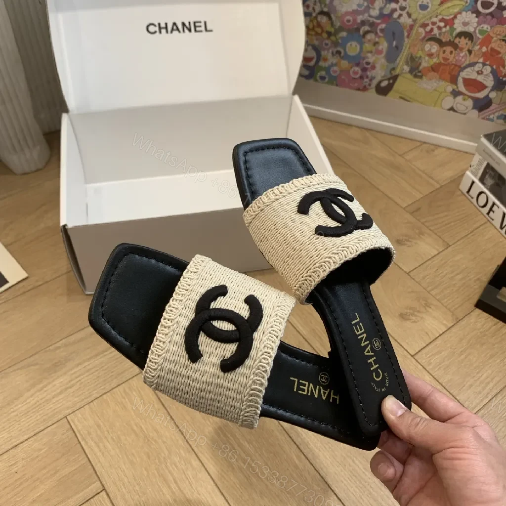View 2 of Textured Slip-Ons: Casual Luxe Sandals with Signature Detail