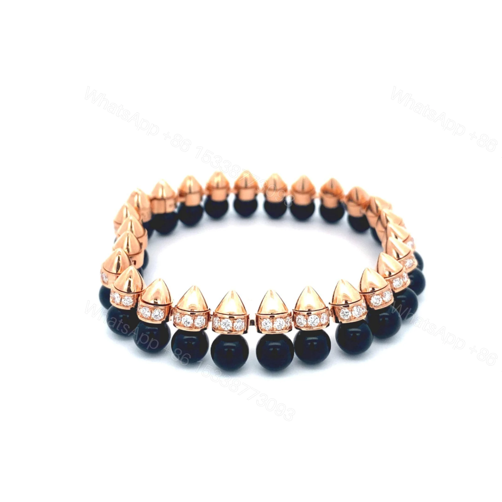 View 2 of 18K Rose Gold Clash de Cartier Black Onyx and Diamond Bracelet