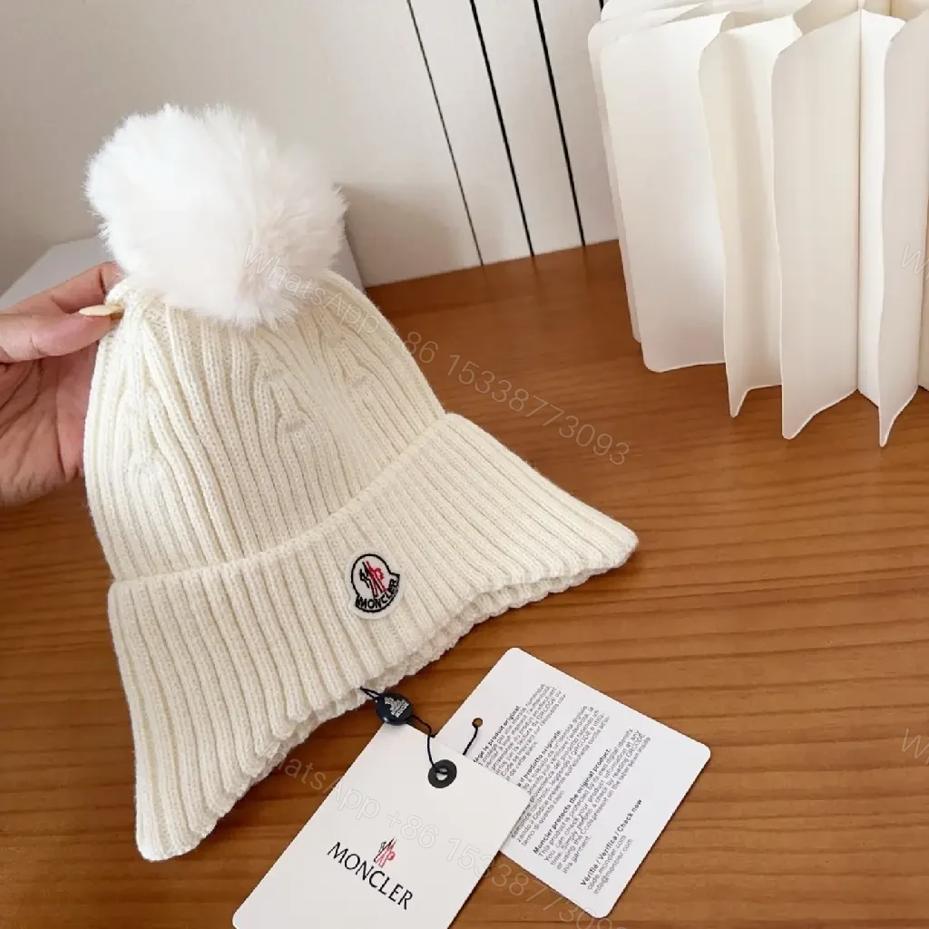 View 7 of Cozy White Knit Beanie with Pom Pom – Luxe Casual Style