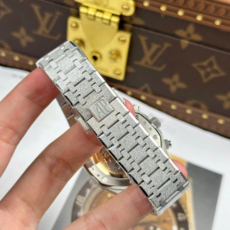 View 10 of Audemars Piguet Royal Oak Chronograph Frosted Gold 26240 Super Clone Gray Dial