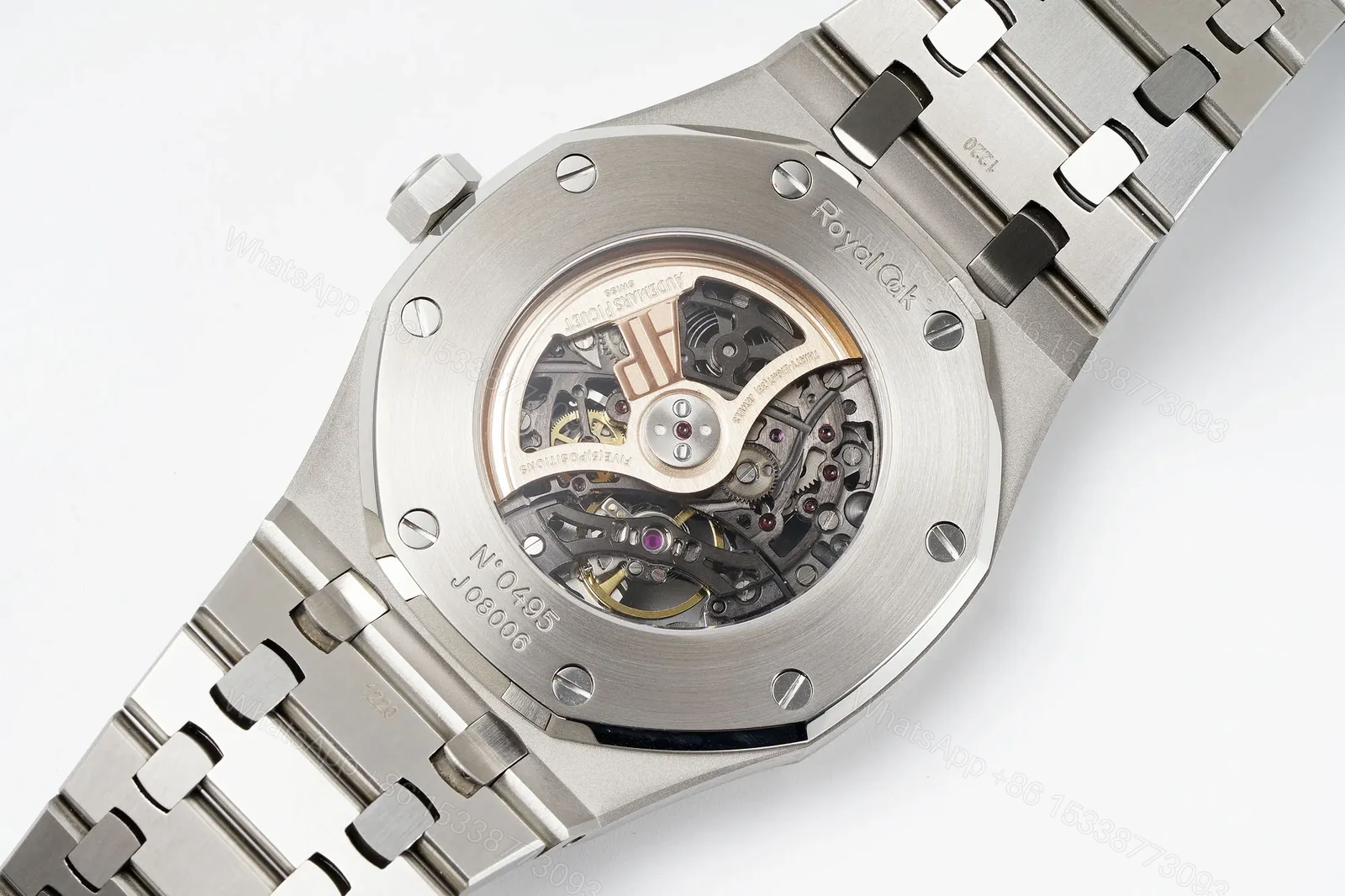 View 8 of JH Factory Audemars Piguet Royal Oak Offshore 15407ST.OO.1220ST.01 Men’s Mechanical Watch – Silver with Skeleton Dial, 41mm Case, Calibre 3132 Movement