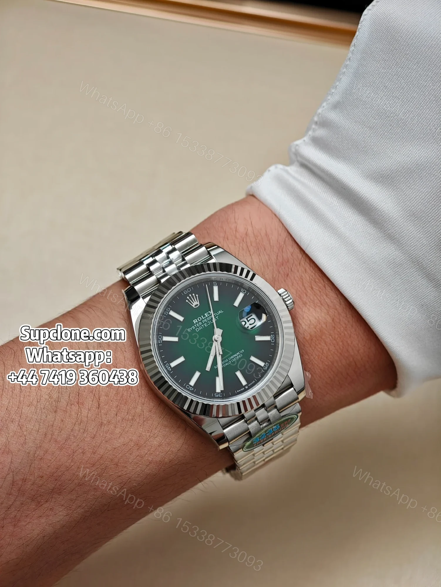 View 25 of Rolex Super Clone Watches 1:1 DateJust 41 m126334 Smoked Green