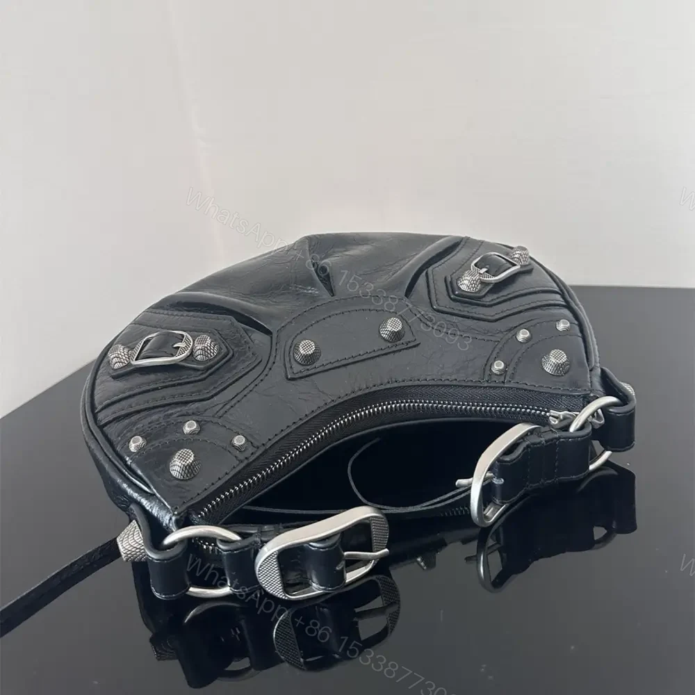 View 8 of 高仿Balenciaga*LeCagole朋克單肩包黑色XS