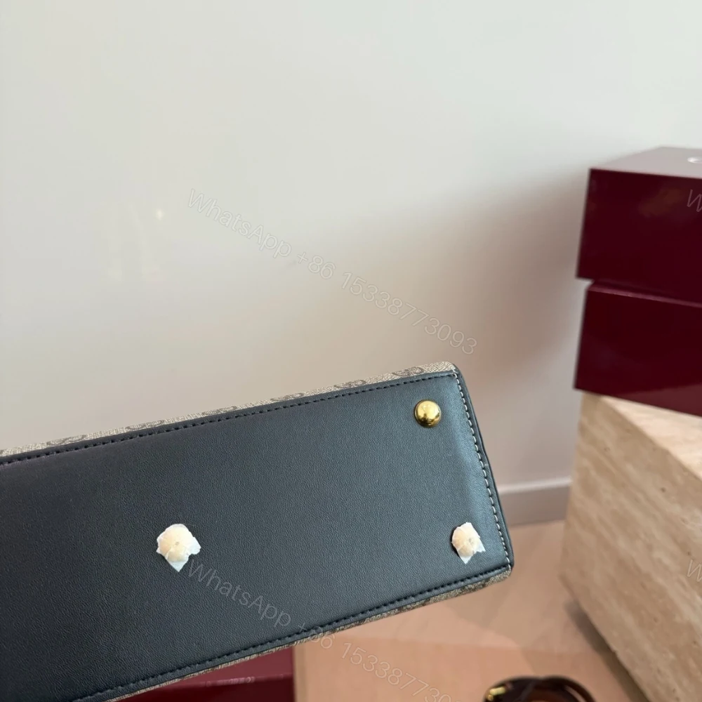 View 7 of Gucci Padlock GG Supreme Top Handle Bag Black And Beige 28Cm 453188 KLQJG 9785