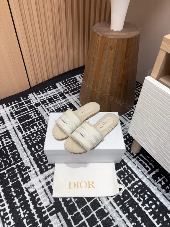 View 6 of Chic BouclÃ© Textured Sandals â€“ All-Day Comfort Slides