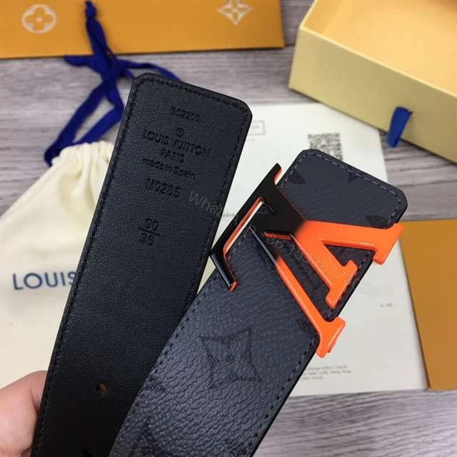 View 9 of LOUIS VUITTON INITIALES 40MM REVERSIBLE MONOGRAM CANVAS BELT – B90