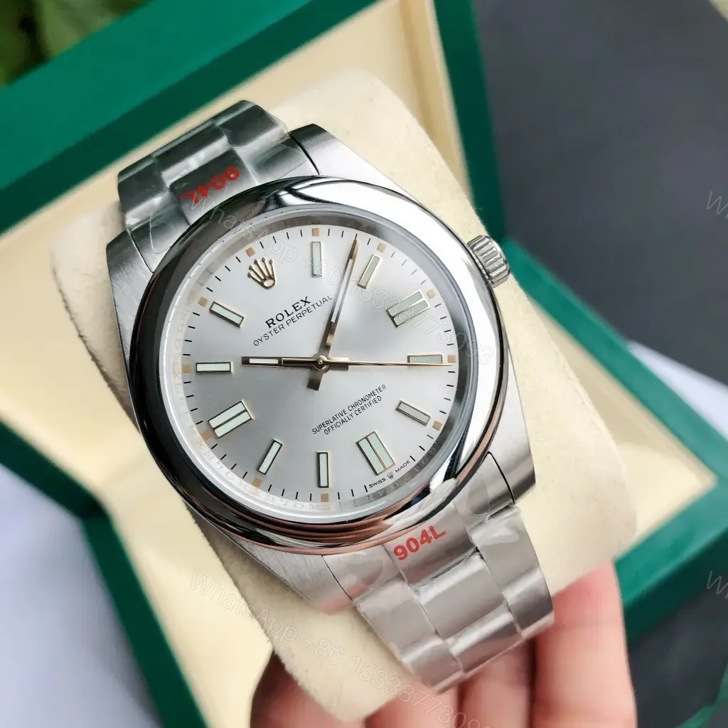 View 5 of Rolex Oyster Perpetual 41 Stainless Steel Silver Dial 124300-0001