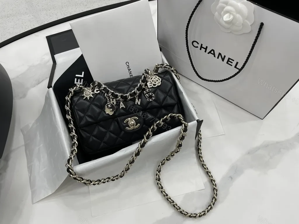 Chanel-Inspired Quilted Flap Bag with Signature Chain — view 1