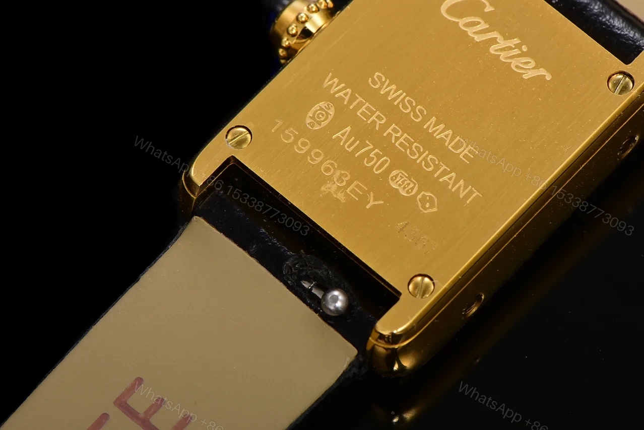 View 8 of Cartier Tank Louis Cartier Large Manual Yellow Gold Black WGTA0091