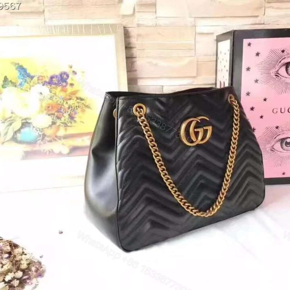 View 3 of Gucci GG Marmont Shoulder Bag Black 32Cm 453569 DRW1T 1000