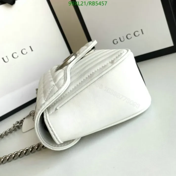 View 12 of Elegant Gucci Replica GG Marmont Leather Shoulder Bag RB5457