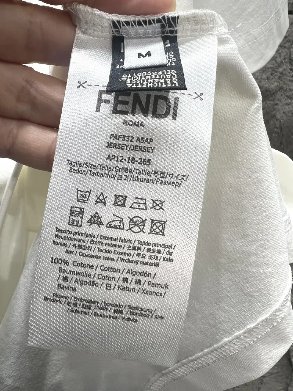 View 9 of White Cotton Block Tee, Relaxed Fit, Graphic Designer-Inspired