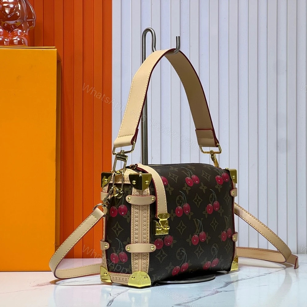View 3 of Louis Vuitton X Takashi Murakami Monogram Cerise Side Trunk MM Brown 21Cm M14278