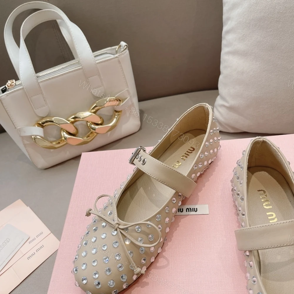 View 3 of MIUMIU BALLERINAS IN BEIGE
