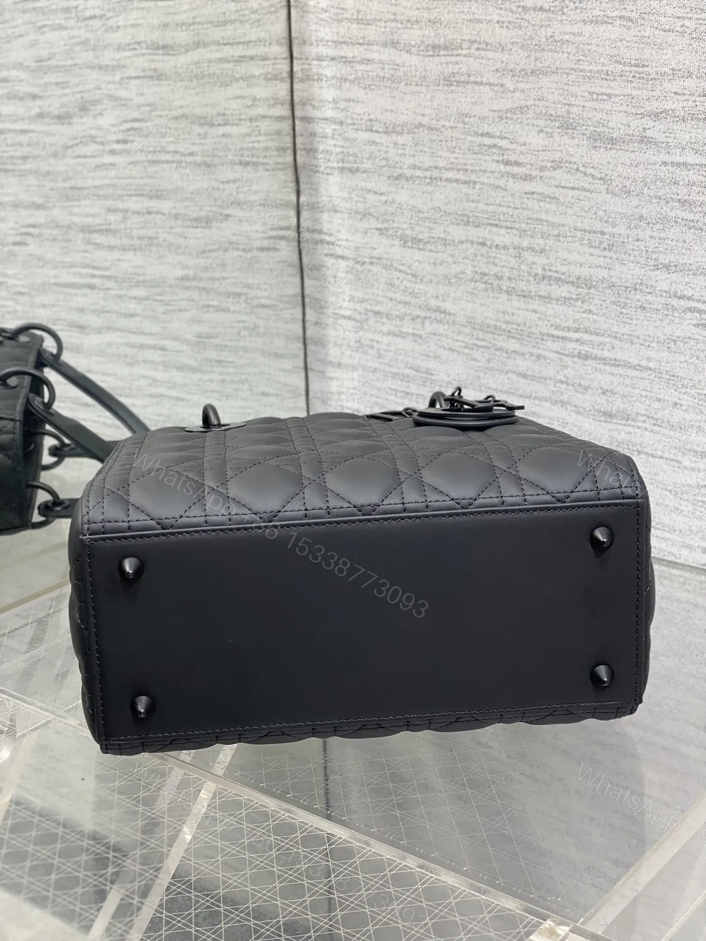 View 6 of Dior Medium Lady Bag in Matte Black