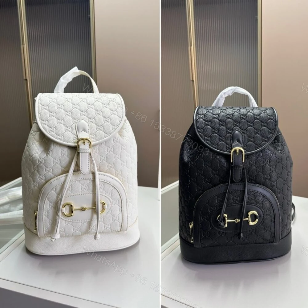View 3 of Gucci Horsebit 1955 Backpack Large All White 27Cm