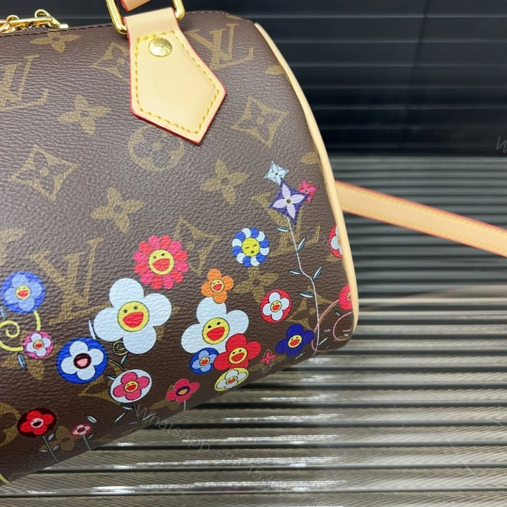 View 8 of Louis Vuitton X Takashi Murakami Speedy Bandoulière Brown 20Cm
