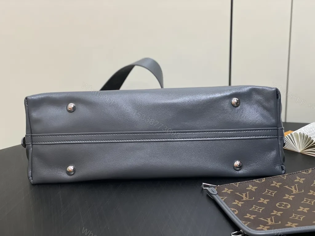View 6 of Graphite Leather Modern Hobo: Luxury Everyday Carry bag