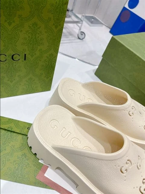 View 7 of GUCCI WONMEN’S PLATFORM PERFORATED G SANDAL – SDG020