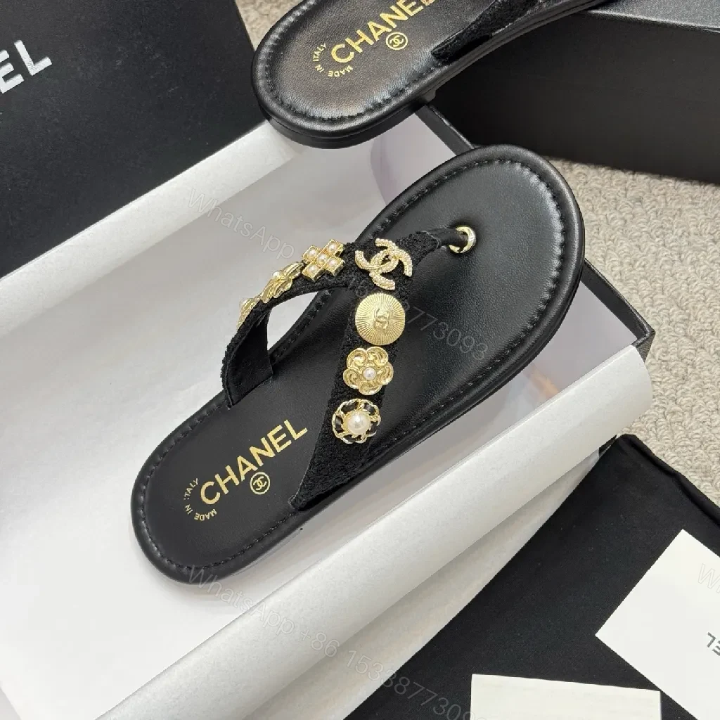View 3 of Black Leather Luxe Sandals with Gold-Accent Hardware, Gladiator-Style