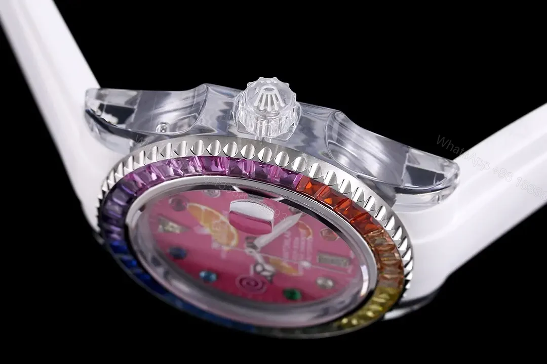 View 5 of Rolex Submariner Pink Rainbow Crystal Edition 40mm RG-SUB-PINK-RAINBOW-CRYSTAL