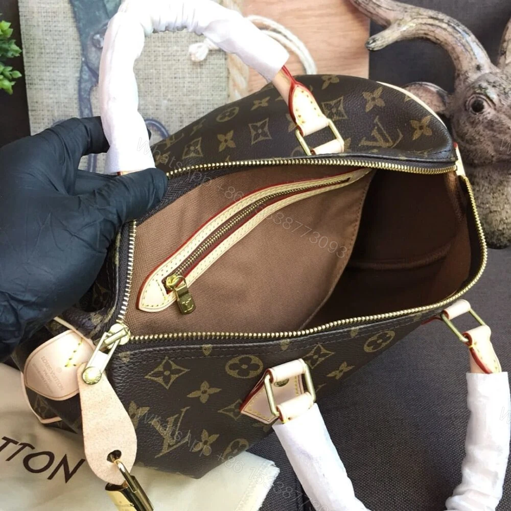 View 4 of Louis Vuitton Speedy Bandoulière 35 Monogram Canvas Brown 35Cm M41111