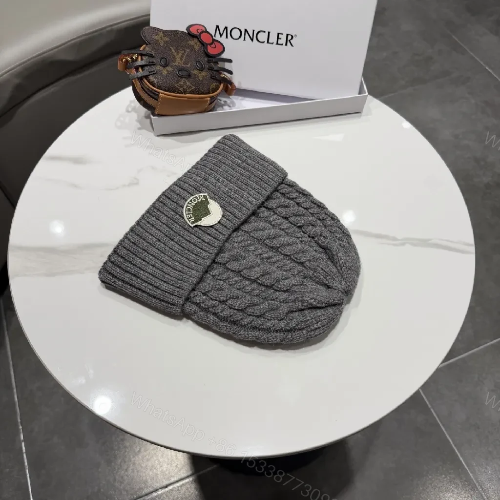 View 2 of Cozy Cable Knit Beanie: Subtle Moncler Sealing Luxury Winter Beanie