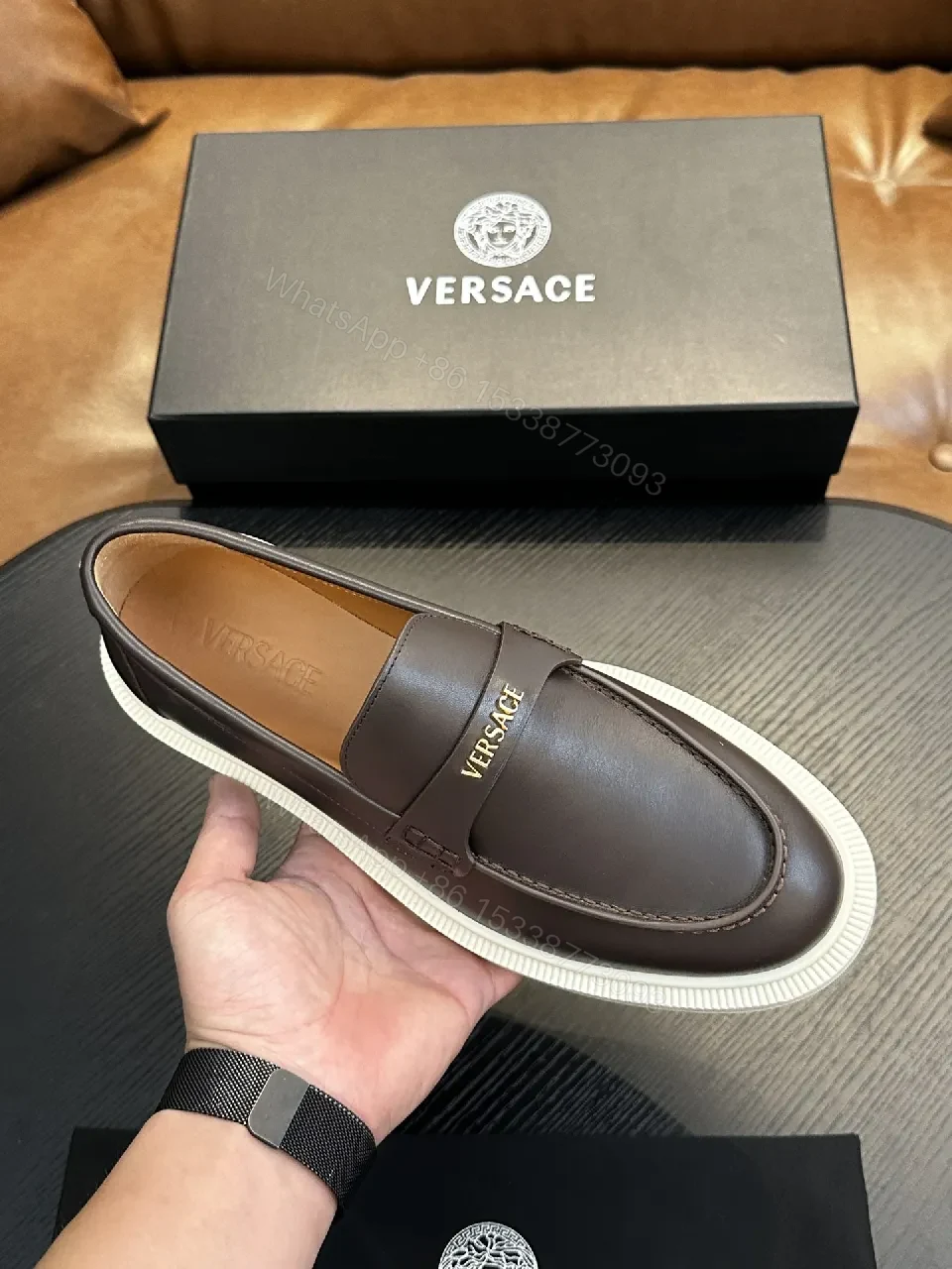 View 6 of Dark Brown Leather Loafers + Premium Calfskin + Sleek Modern + All-Day Comfort + Loafers