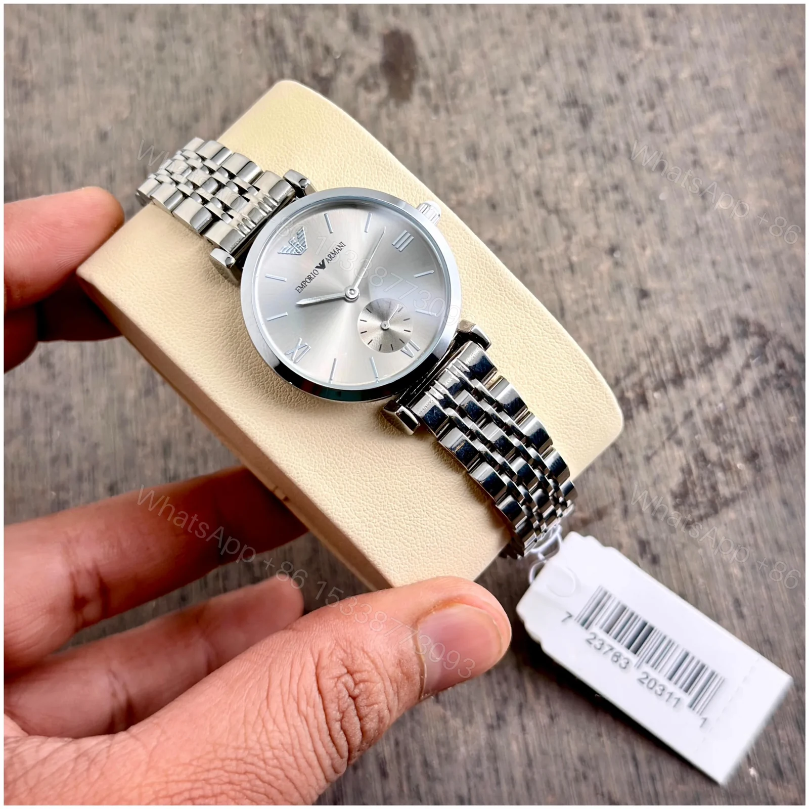 Emporio Armani Grey Dial Ladies Watch — view 1