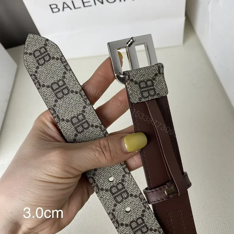 View 2 of Monogram Double-Buckle Belt - Canvas & Leather Edge