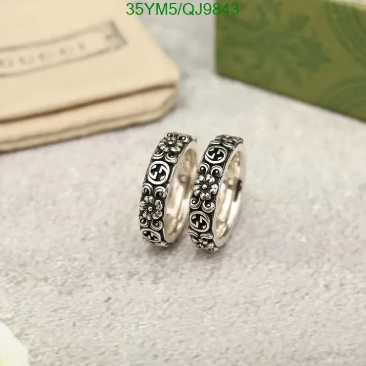 View 2 of Gucci knockoff Mirror Silver Ring QJ98432 – High-Quality Jewelry