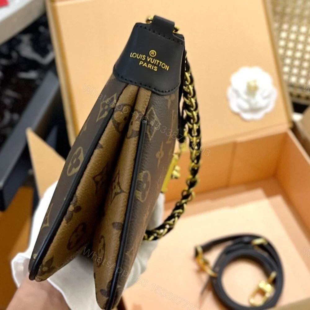 View 9 of Louis Vuitton LV Twinny Monogram Canvas Brown 27Cm M46659