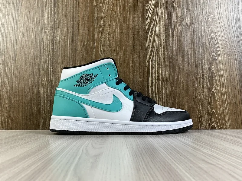 View 4 of Color Blocked Elevate High-Tops: Leather, Turquoise Accent sneakers